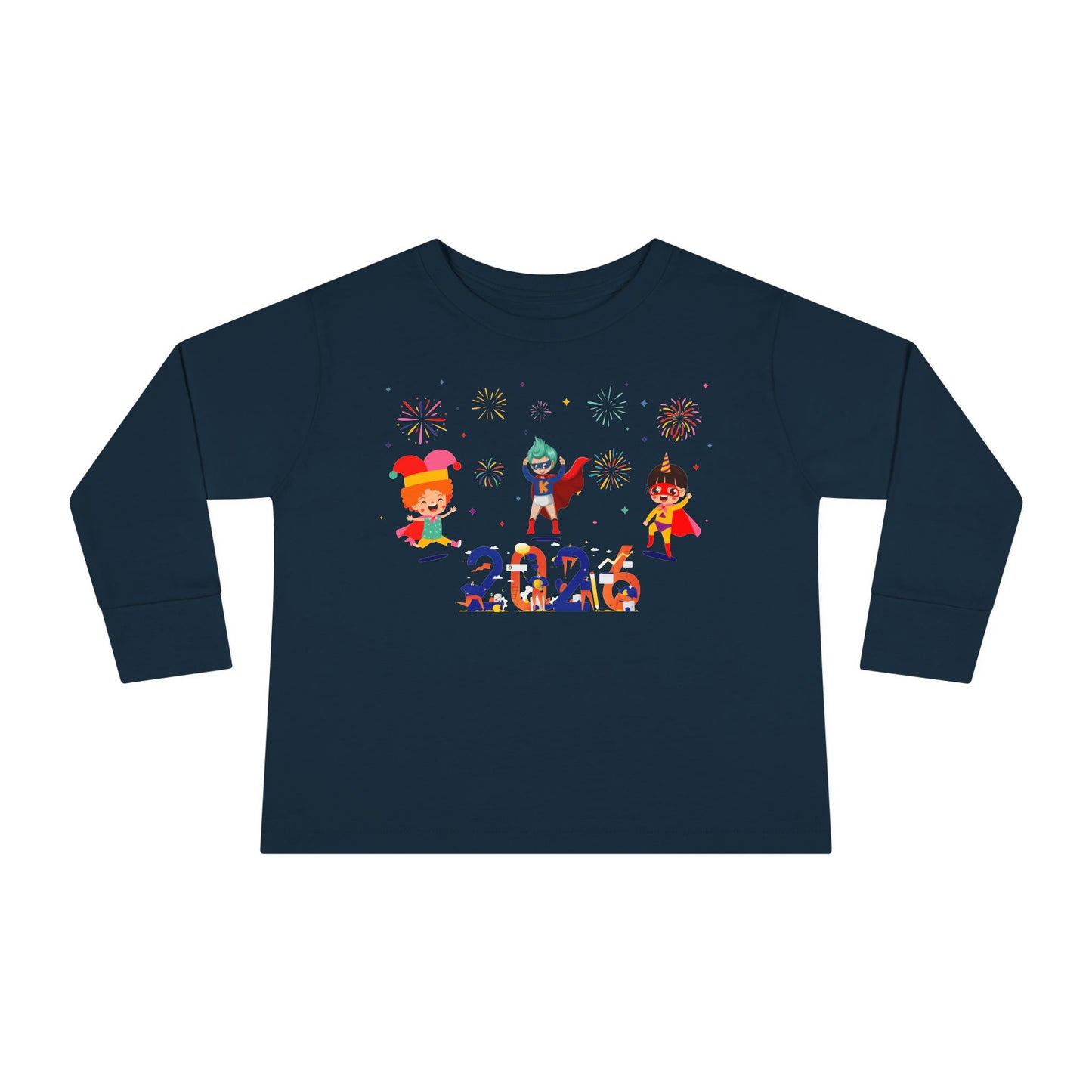 Toddler Long Sleeve Tee - Super kiddo and other hero - [[{"value":"Wonderwear Kid"}]]