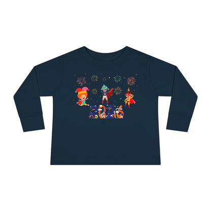 Toddler Long Sleeve Tee - Super kiddo and other hero - [[{"value":"Wonderwear Kid"}]]