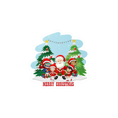 Christmas Kiss-Cut Vinyl Decals – Super kiddo with santa claus Merry christmas - [[{"value":"Wonderwear Kid"}]]