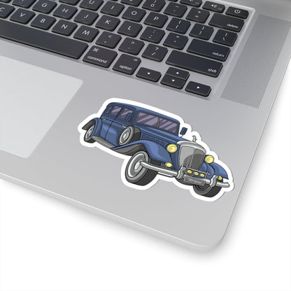Kiss-Cut Vinyl Decals - vintage retro car Printify