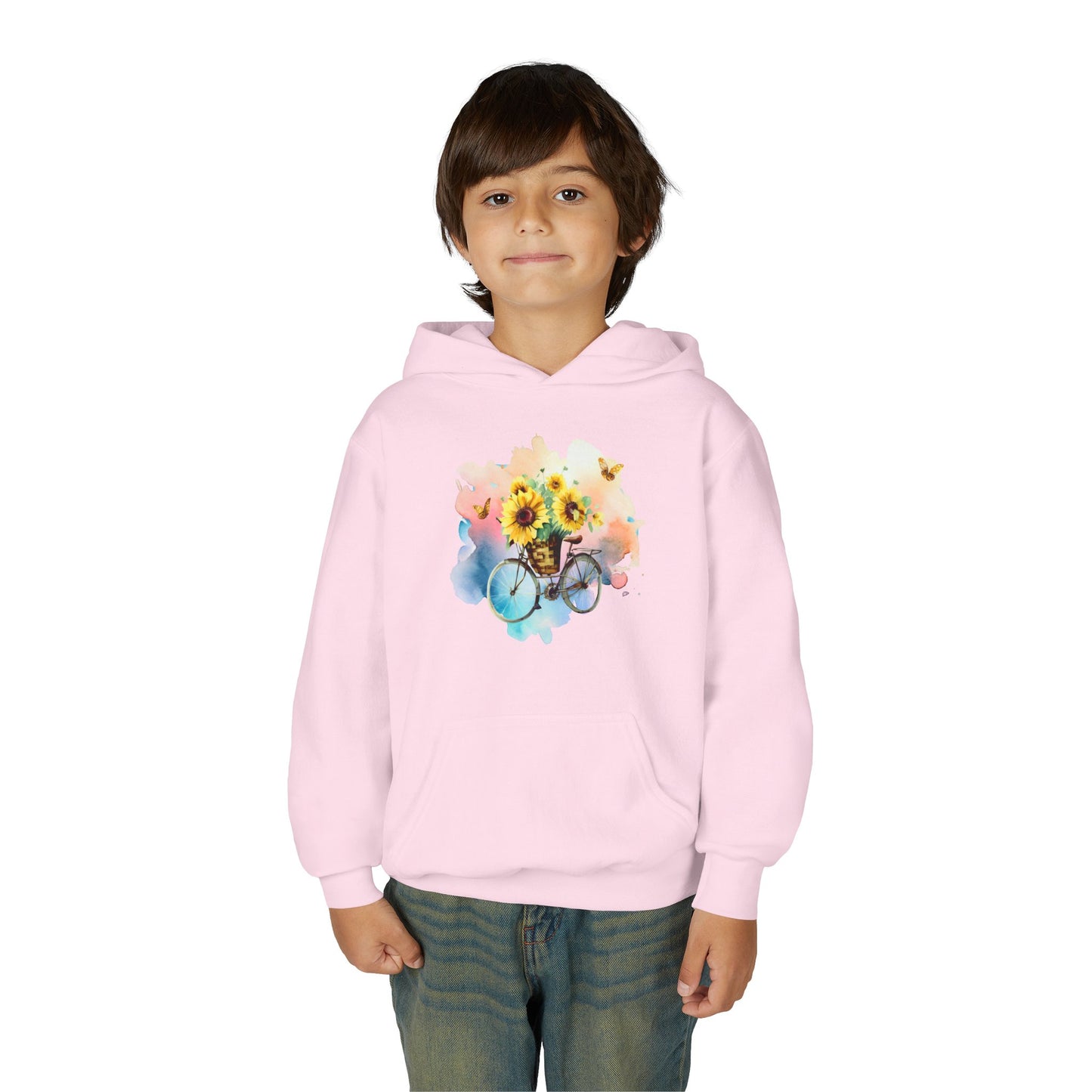 Youth Heavy Blend Hooded Sweatshirt - Sunflower Bicycle