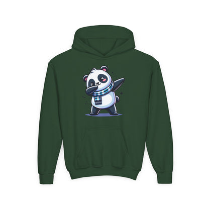 Youth Heavy Blend Hooded Sweatshirt - Panda dabbing dance Printify