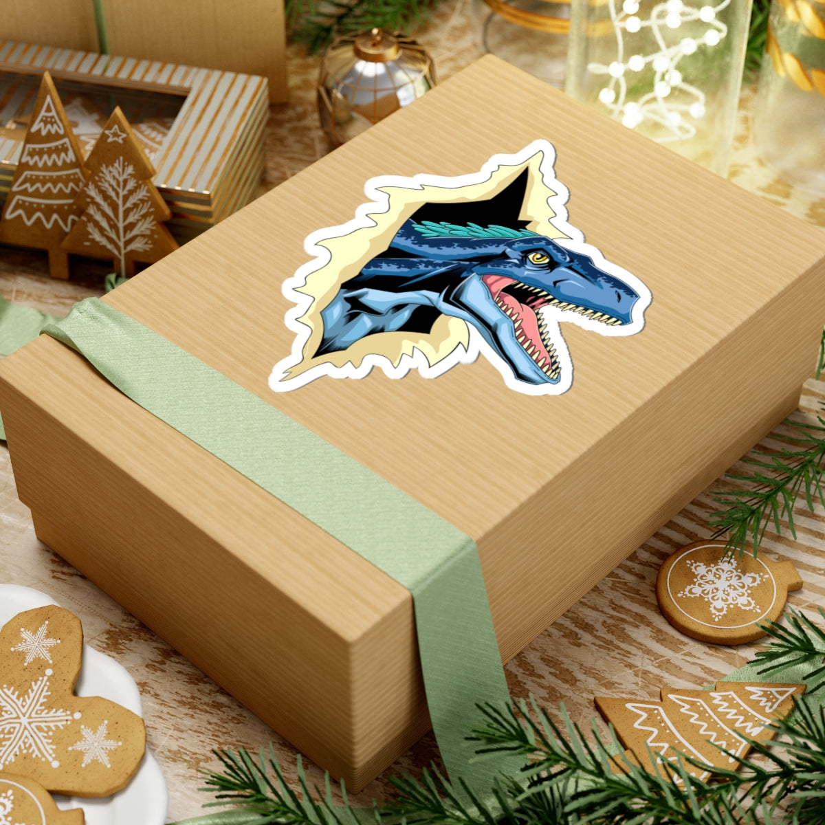 Kiss-Cut Vinyl Decals - Utahraptor dinosaur