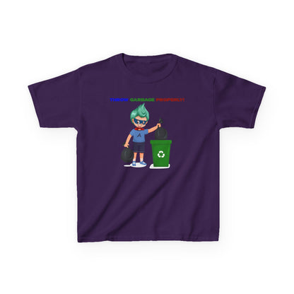 Kids Heavy Cotton™ Tee - Super kiddo taking trash out - [[{"value":"Wonderwear Kid"}]]