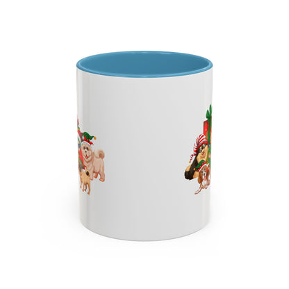 Accent Coffee Mug - Christmas with super kiddo pet friends without text - [[{"value":"Wonderwear Kid"}]]