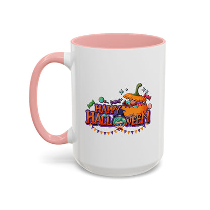 Accent Coffee Mug - Happy halloween banner Printify