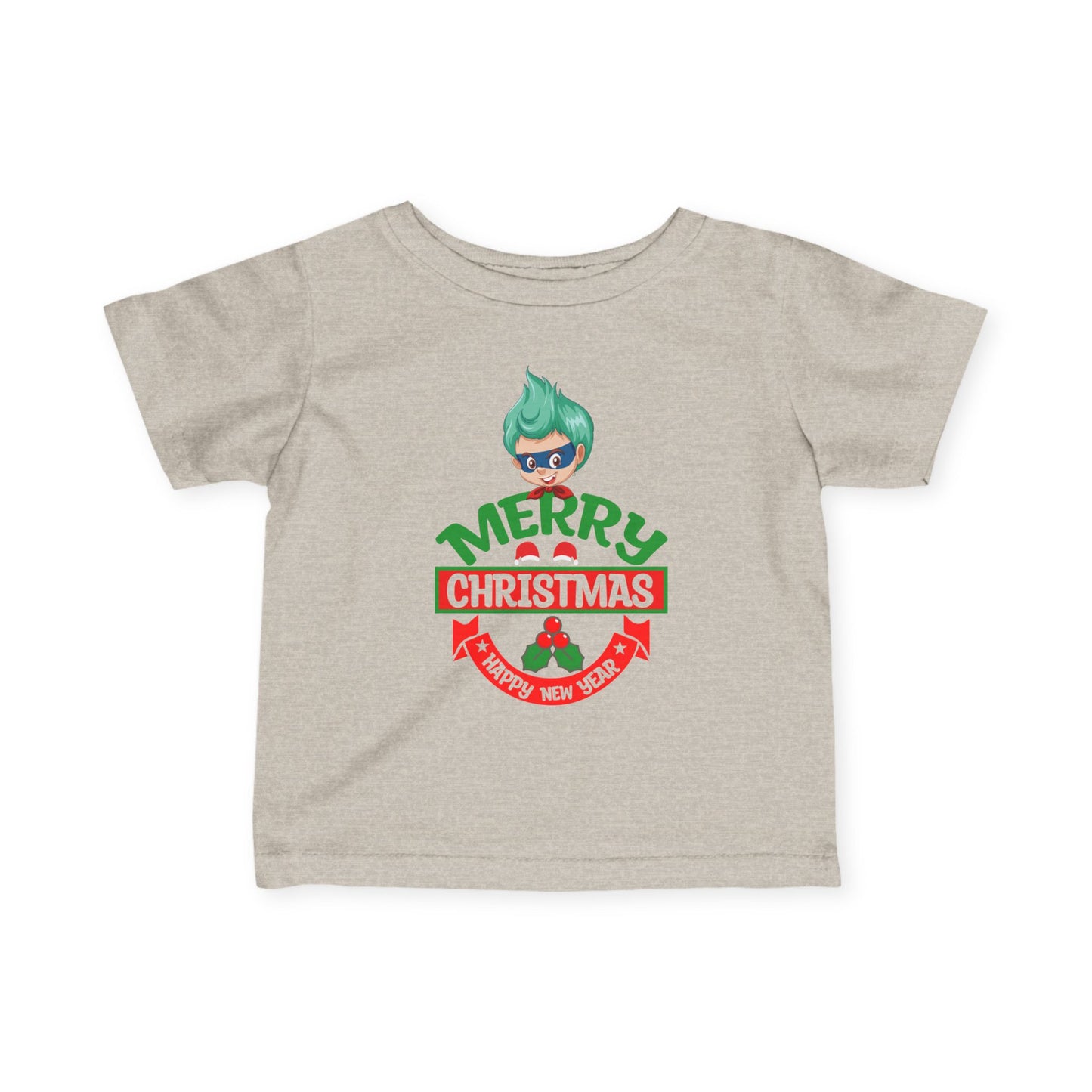 Infant Fine Jersey Tee - Merry chridtmas from super kiddo - [[{"value":"Wonderwear Kid"}]]