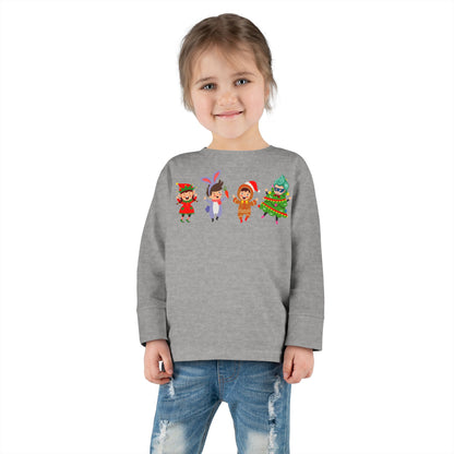 Toddler Long Sleeve Tee - Super kiddo in christmas tree attire - [[{"value":"Wonderwear Kid"}]]