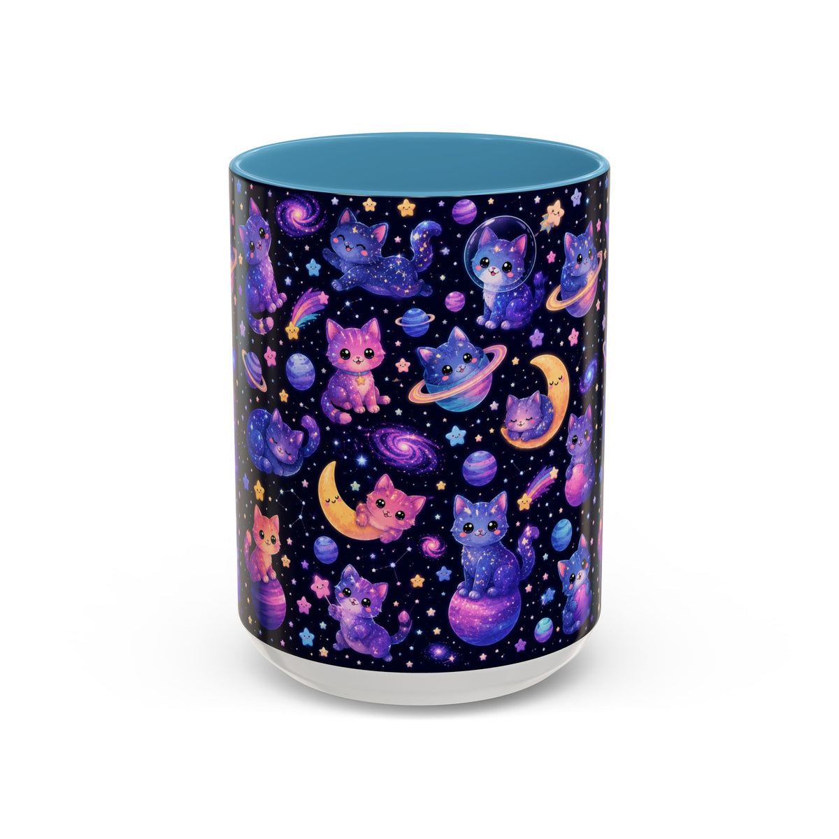 Accent Coffee Mug (11/15 oz) - Galaxy cats