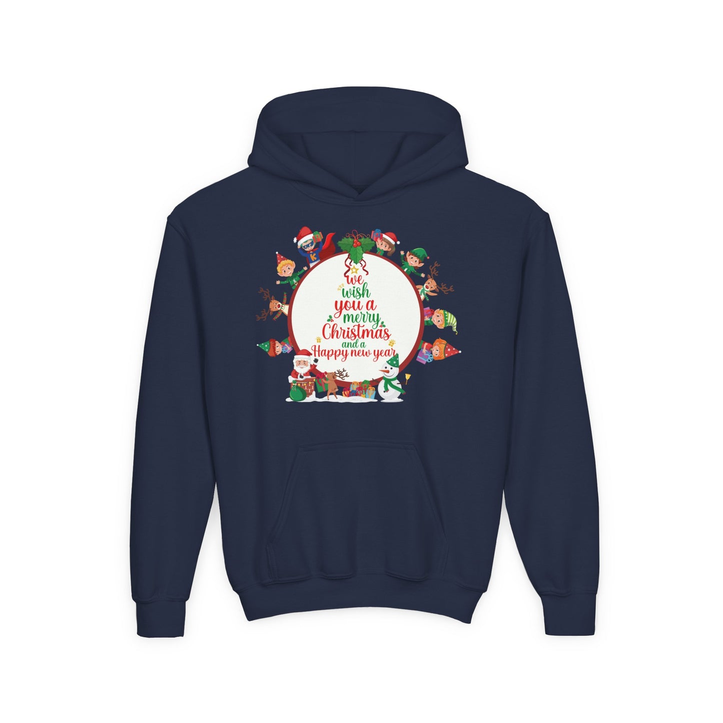 Youth Heavy Blend Hooded Sweatshirt - We wish you a merry christmas