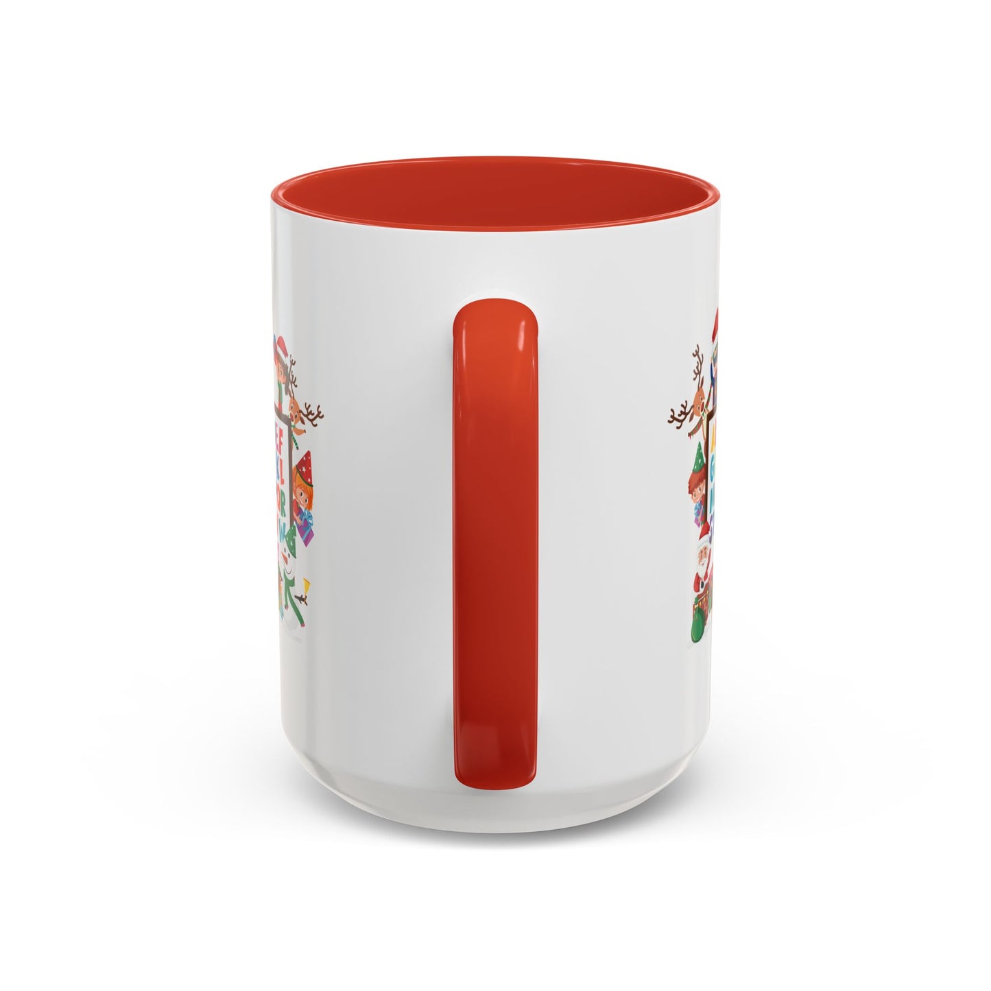 Accent Coffee Mug - Christmas alphabet with super kiddo