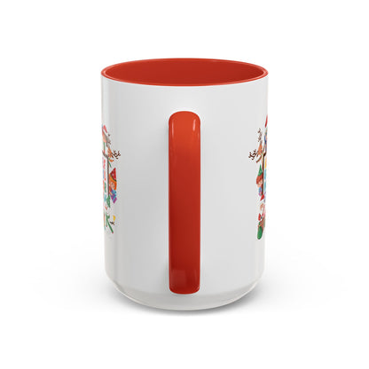 Accent Coffee Mug - Christmas alphabet with super kiddo - [[{"value":"Wonderwear Kid"}]]