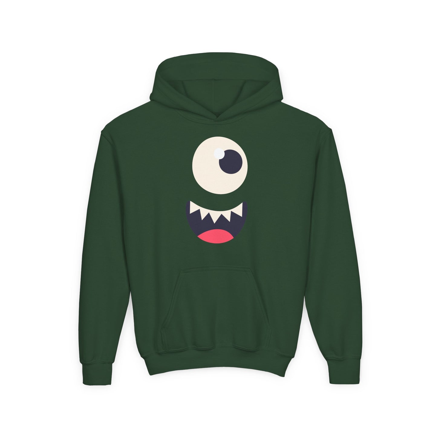 Youth Heavy Blend Hooded Sweatshirt - Monsters face