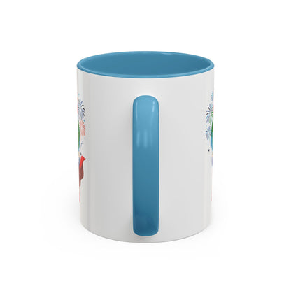 Accent Coffee Mug - Super kiddo holding globe - [[{"value":"Wonderwear Kid"}]]