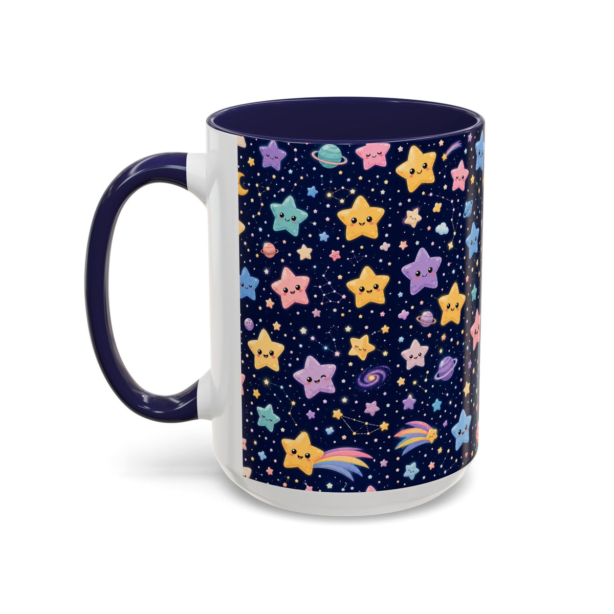 Accent Coffee Mug  (11/15 oz) - Kawaii Pastel Cosmic Night