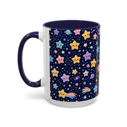 Accent Coffee Mug  (11/15 oz) - Kawaii Pastel Cosmic Night