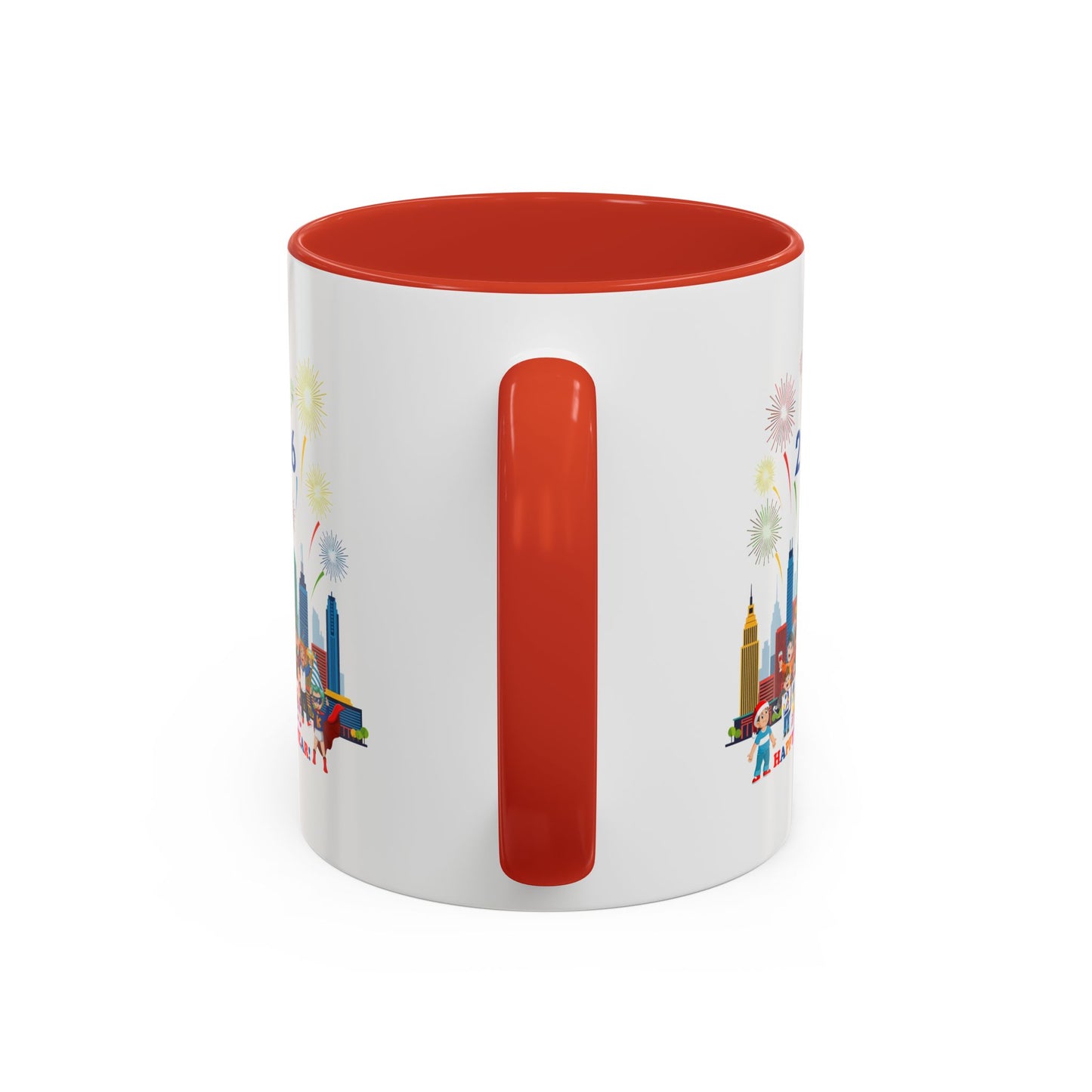 Accent Coffee Mug - Happy new year with fireworks