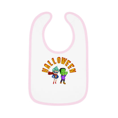 Baby Bib - Holloween with super kiddo Printify