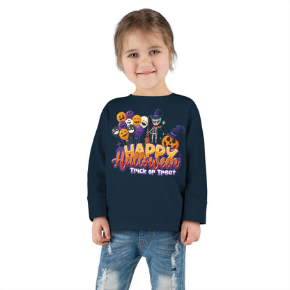 Toddler Long Sleeve Tee - Happy halloween trick or treat - [[{"value":"Wonderwear Kid"}]]