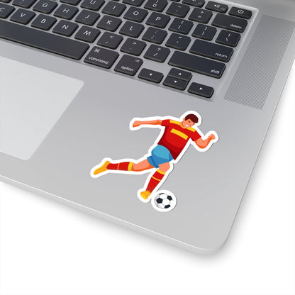 Kiss-Cut Stickers - Athlete Playing Football Printify