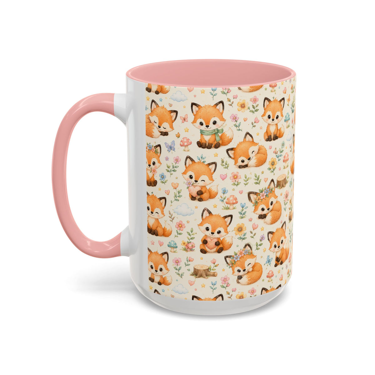 Accent Coffee Mug  (11/15 oz) - Baby foxes