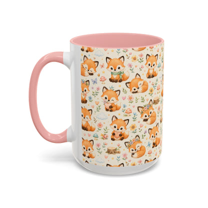 Accent Coffee Mug  (11/15 oz) - Baby foxes