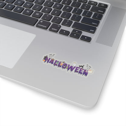 Kiss-Cut Stickers - Holloween word Printify