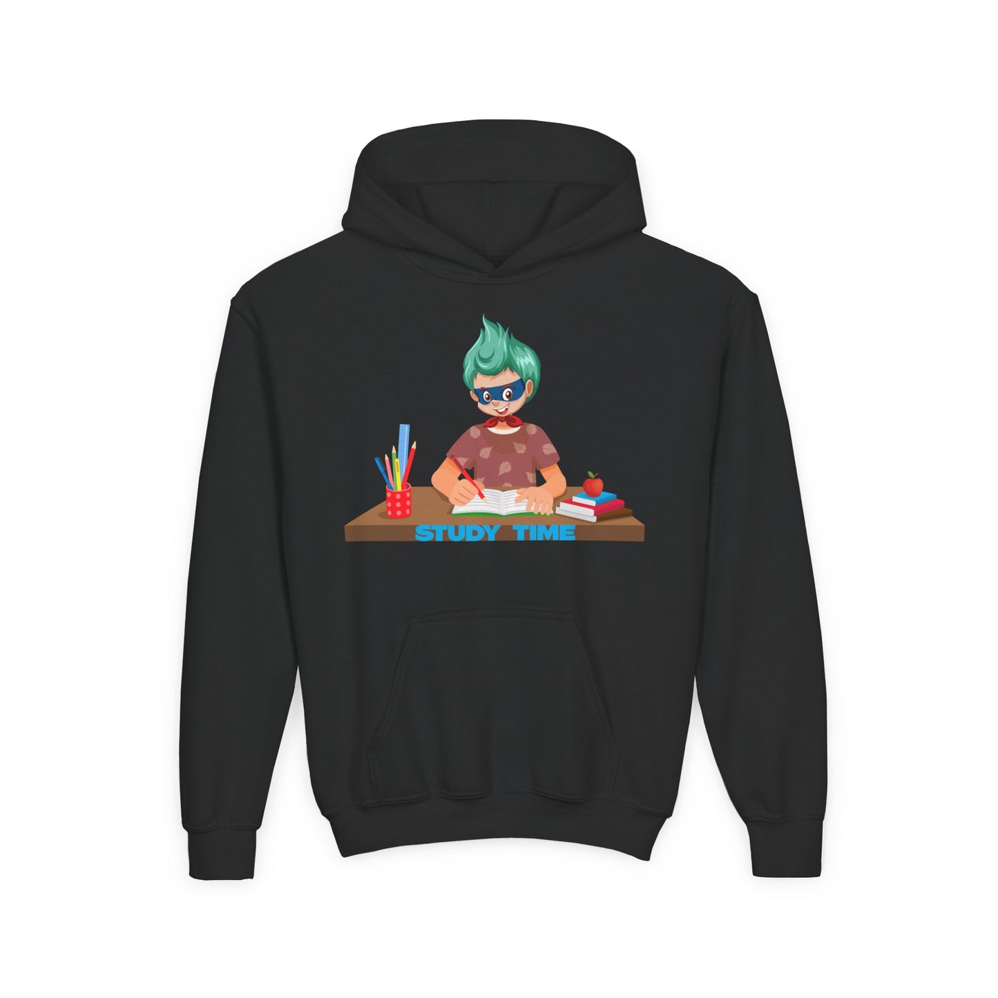 Youth Heavy Blend Hooded Sweatshirt - Super kiddo studying