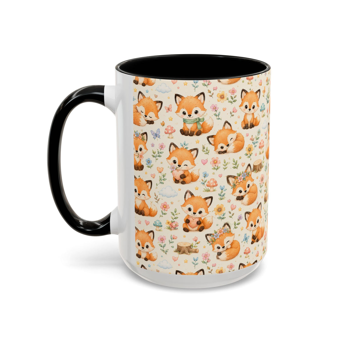 Accent Coffee Mug  (11/15 oz) - Baby foxes