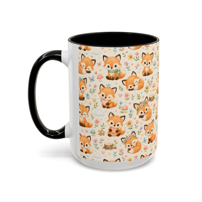 Accent Coffee Mug  (11/15 oz) - Baby foxes