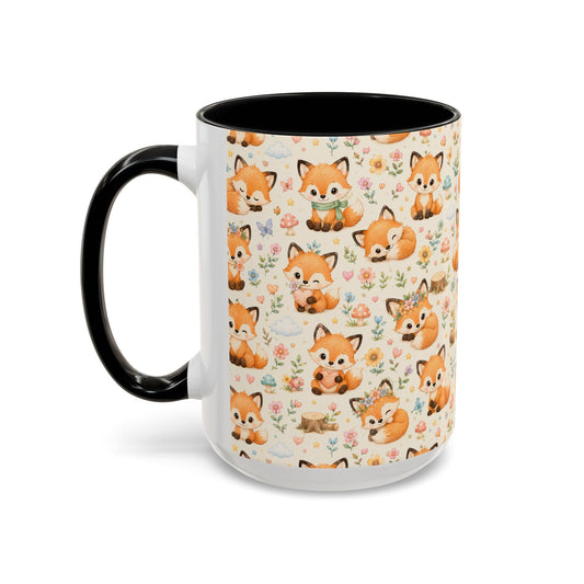Accent Coffee Mug  (11/15 oz) - Baby foxes