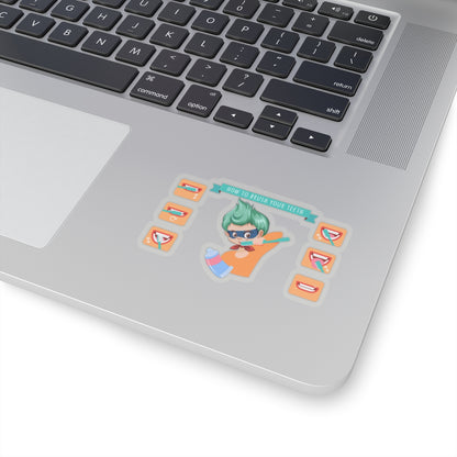 Kiss-Cut Stickers - Super kiddo how to brush teeth - [[{"value":"Wonderwear Kid"}]]