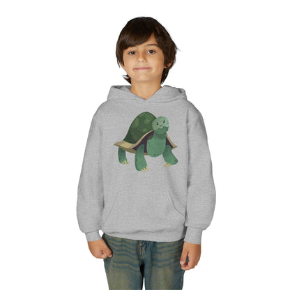 Youth hoodie with adorable turtle design Printify