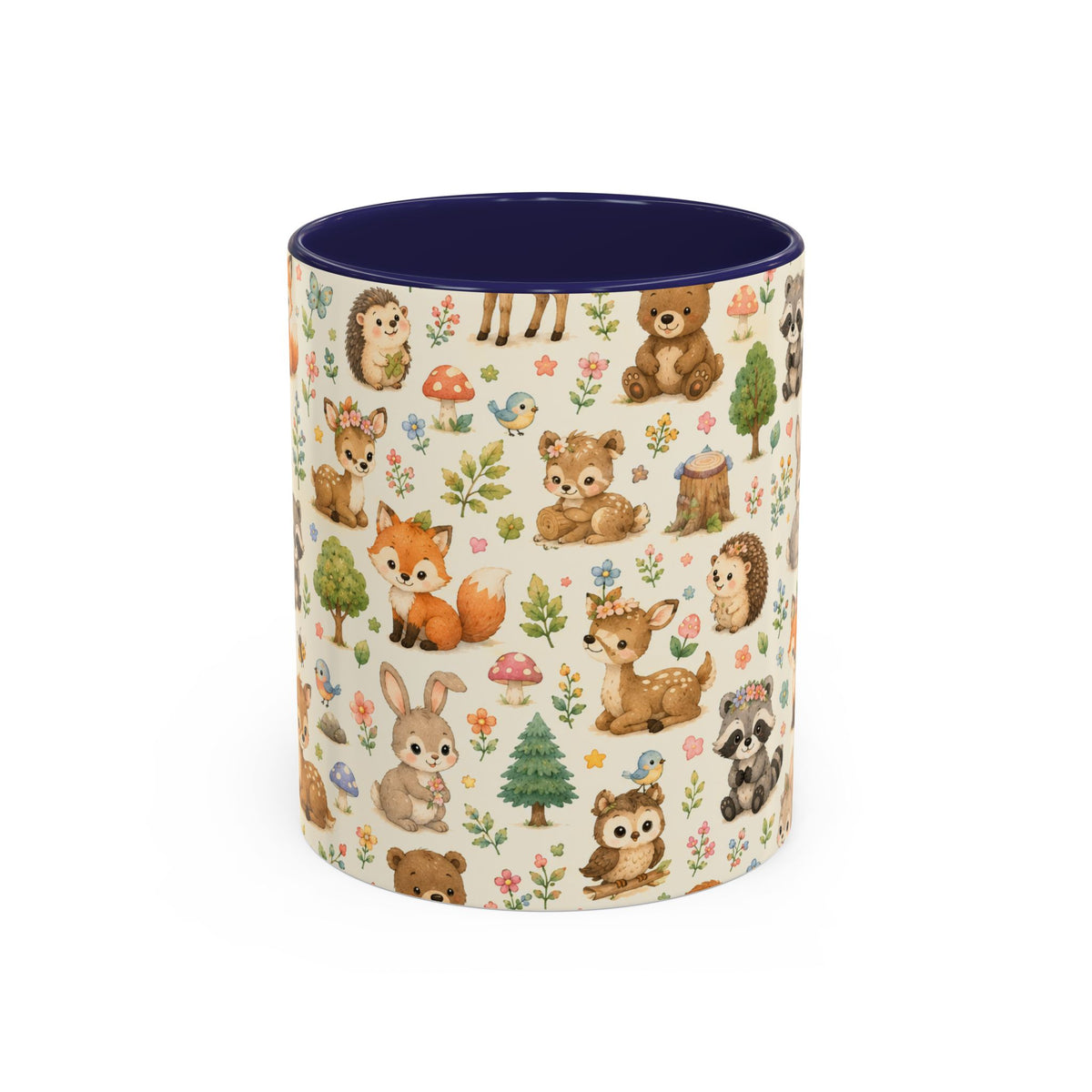 Accent Coffee Mug  (11/15 oz) - Whimsical Woodland Friends