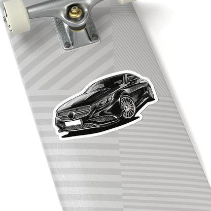Kiss-Cut Stickers - Black Sports Car Printify