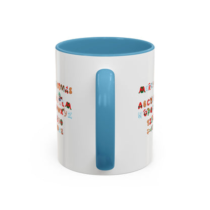 Accent Coffee Mug - Christmas alphabet - [[{"value":"Wonderwear Kid"}]]