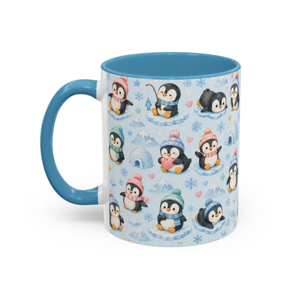 Accent Coffee Mug  (11/15 oz) - Penguin Winter Wonderland