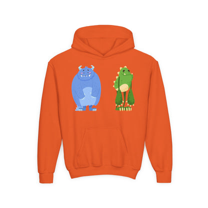 Youth Heavy Blend Hooded Sweatshirt - Cute monster Printify