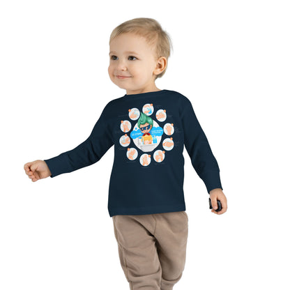 Toddler Long Sleeve Tee - Super kiddo hand washing steps - [[{"value":"Wonderwear Kid"}]]