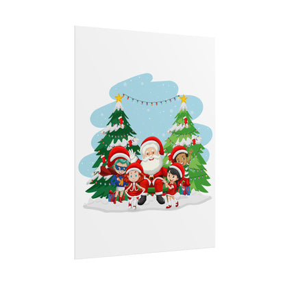 Rolled Posters - Super kiddo with santa claus - [[{"value":"Wonderwear Kid"}]]