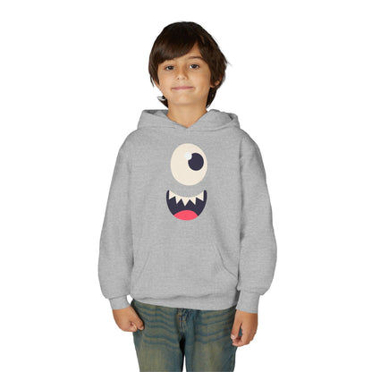 Youth Heavy Blend Hooded Sweatshirt - Monsters face Printify