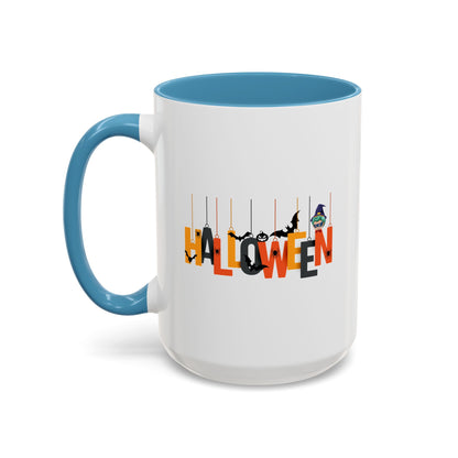Accent Coffee Mug - Holloween hanging letters Printify