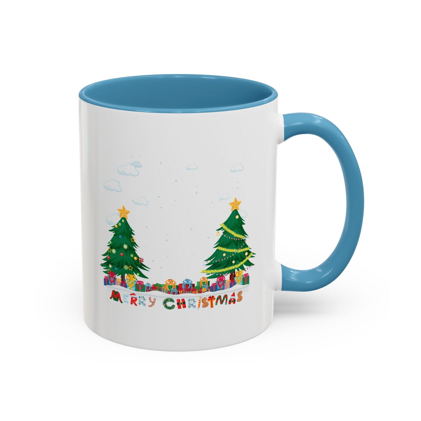 Accent Coffee Mug - Christmas and snowing