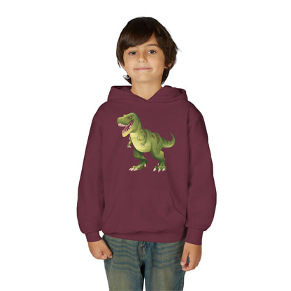 Youth Heavy Blend Hooded Sweatshirt - Tyrannosaurus Printify