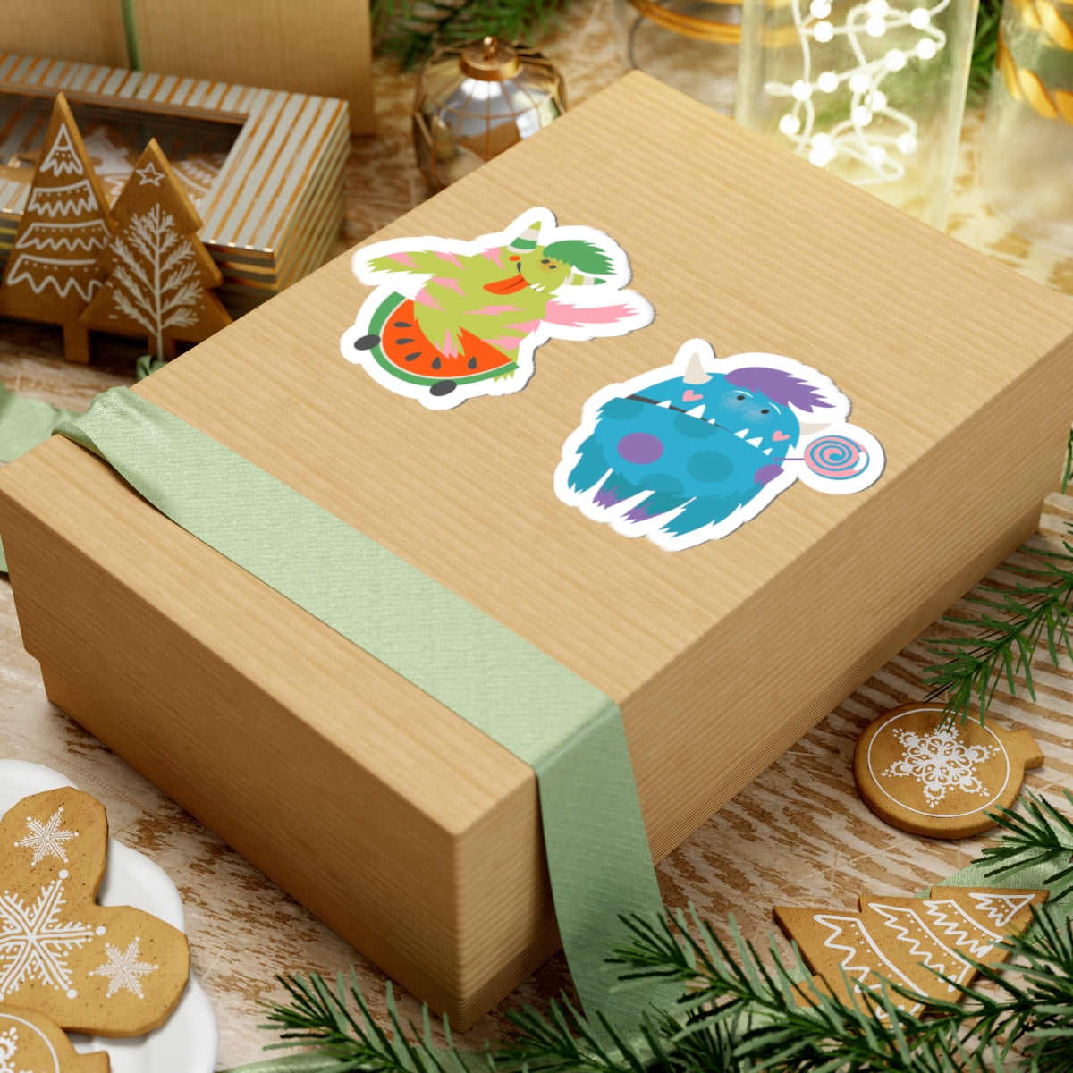 Kiss-Cut Vinyl Decals - Funny Toothy monsters