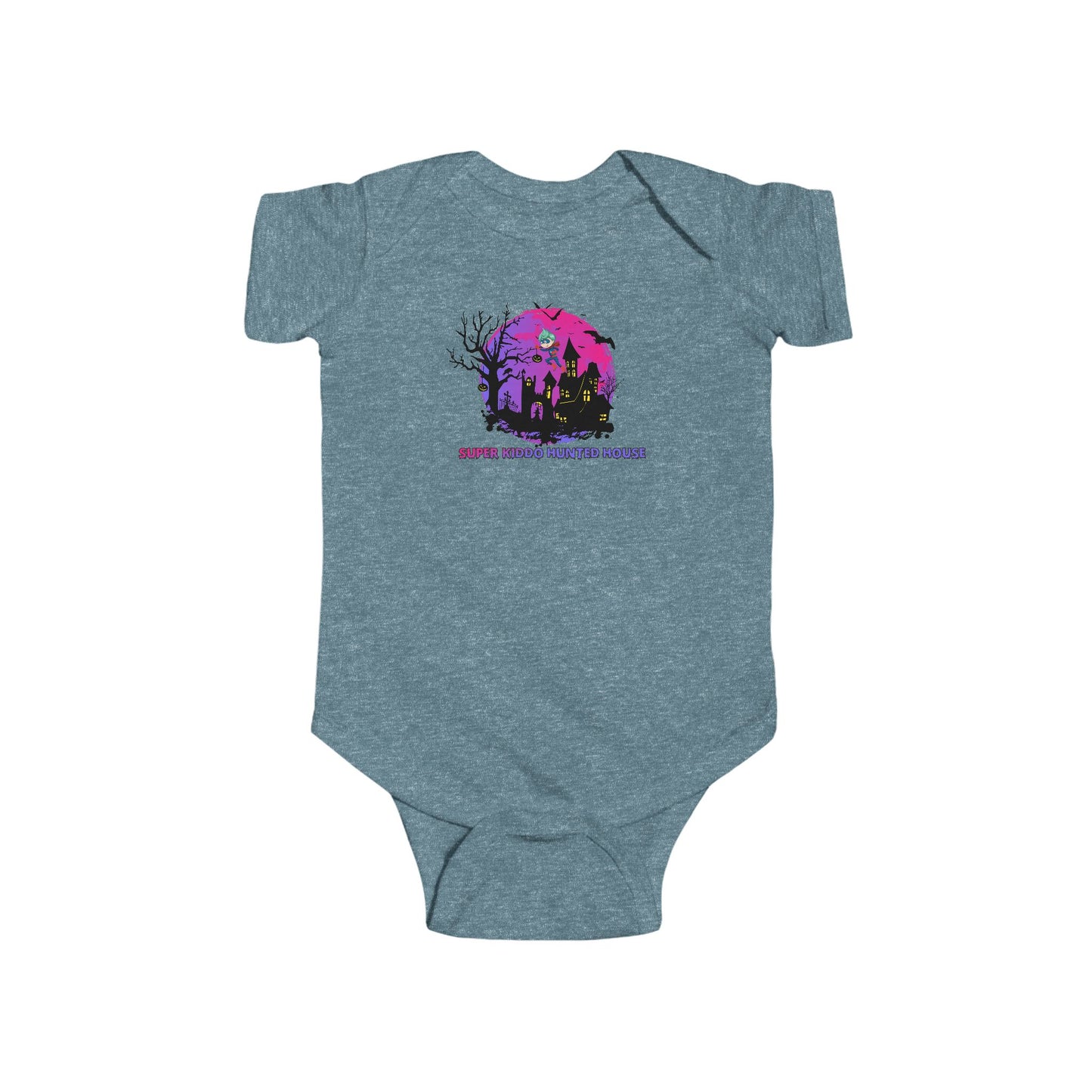 Infant Bodysuit - Super kiddo flying on hunted house - [[{"value":"Wonderwear Kid"}]]