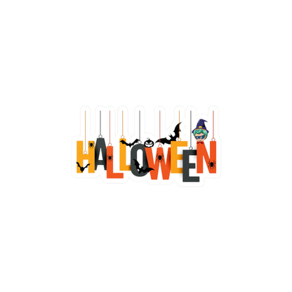 Halloween Kiss-Cut Vinyl Decals – Holloween hanging letters Printify