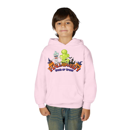 Youth Heavy Blend Hooded Sweatshirt - Trick or Treat - [[{"value":"Wonderwear Kid"}]]