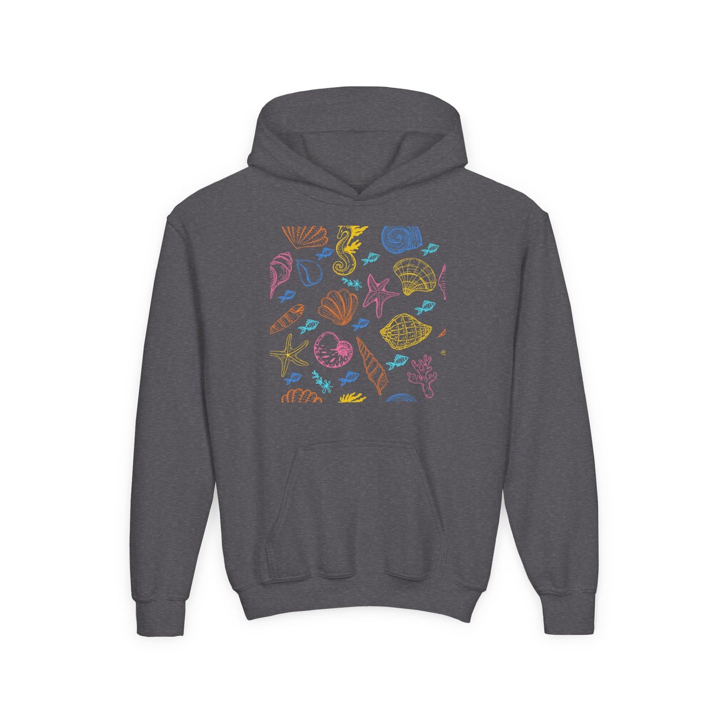 Youth Heavy Blend Hooded Sweatshirt - Sea creatures