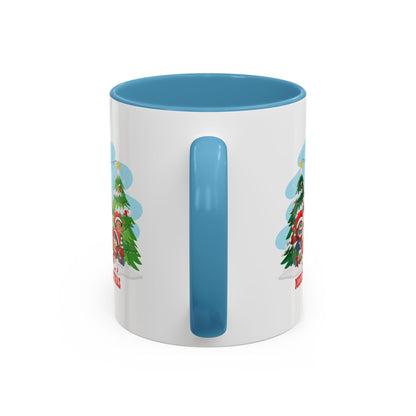 Accent Coffee Mug - Super kiddo with santa claus Merry christmas - [[{"value":"Wonderwear Kid"}]]